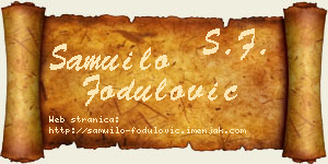 Samuilo Fodulović vizit kartica